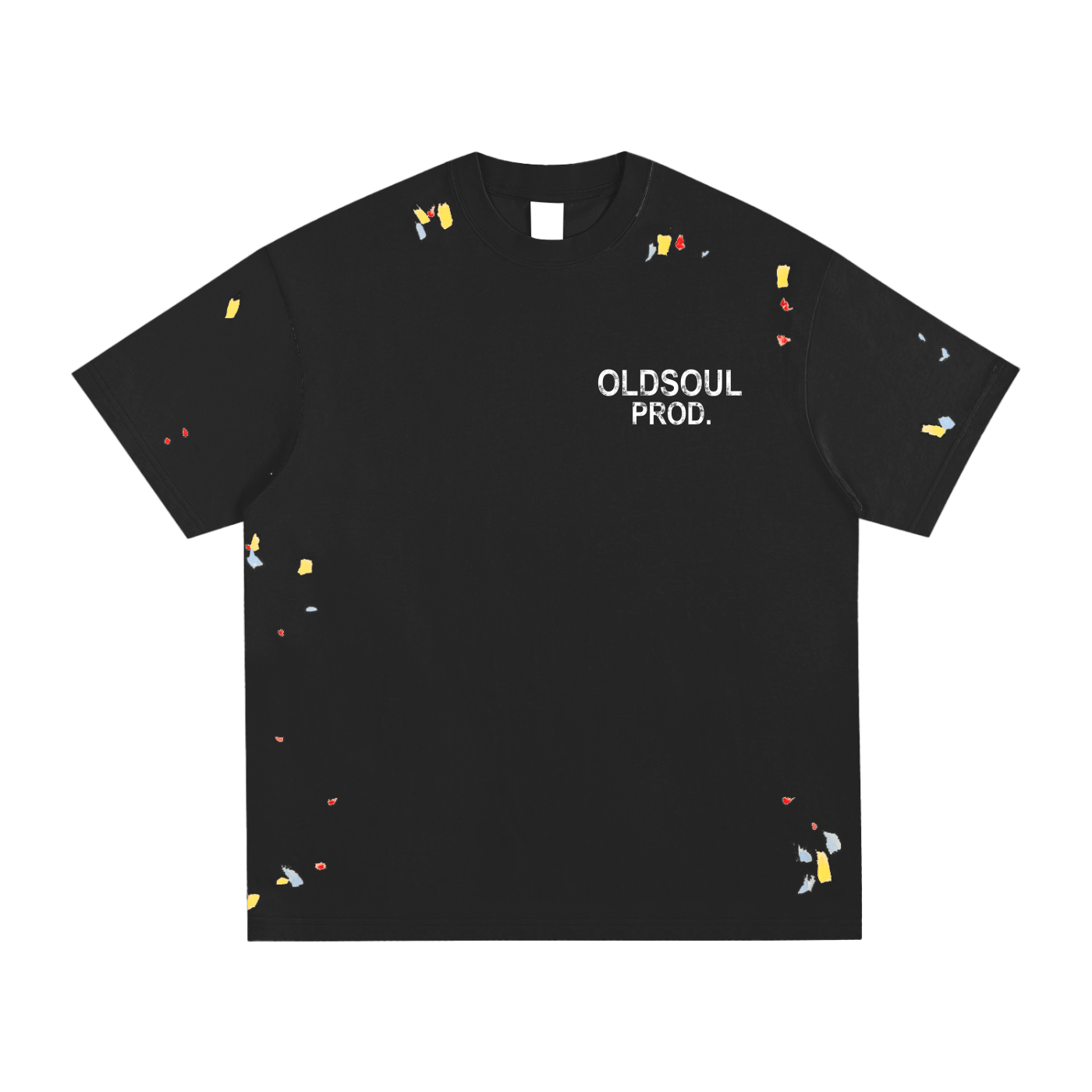 FADED WHITE PAINT SPLATTER T-SHIRT