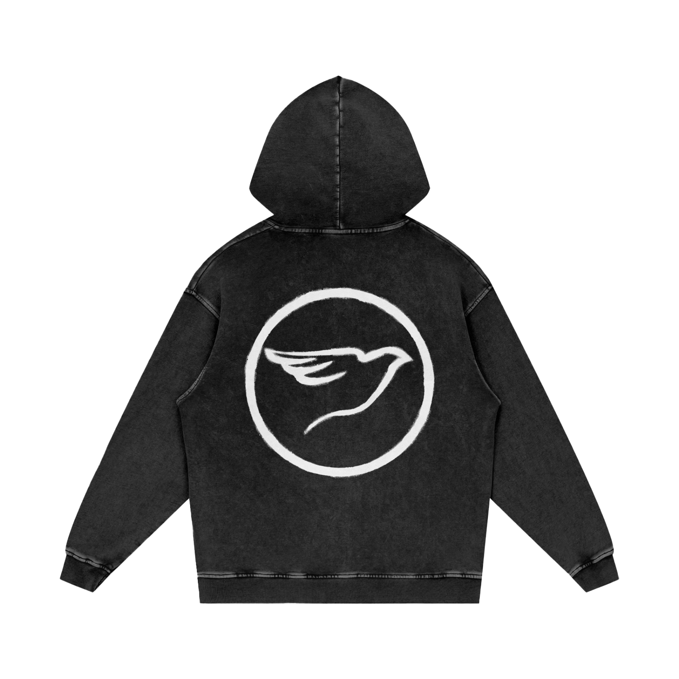 SPRAY PAINT WHITE HOODIE